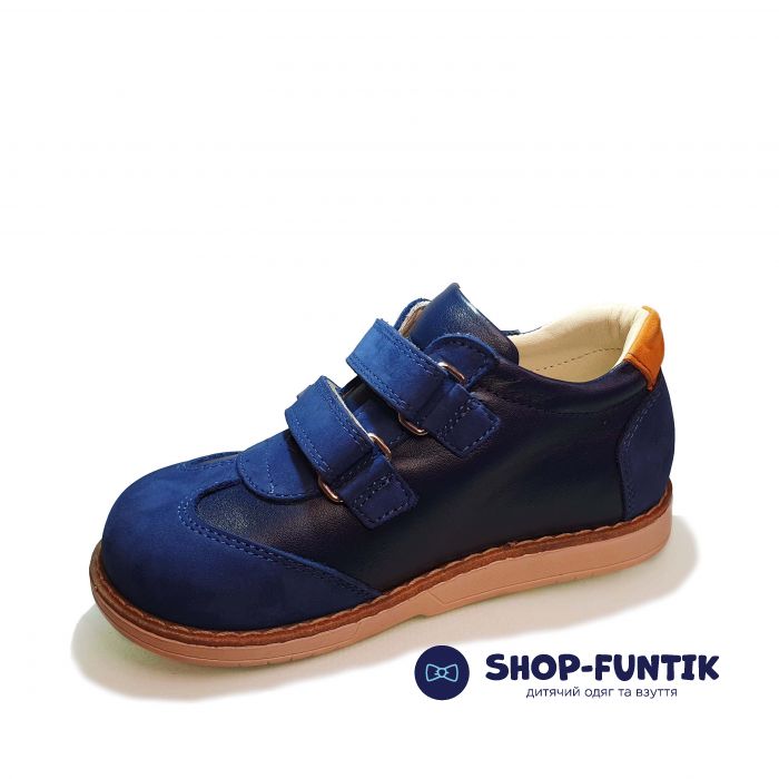 Ботинки Dr.Mymi cиние с цветными вставками К318