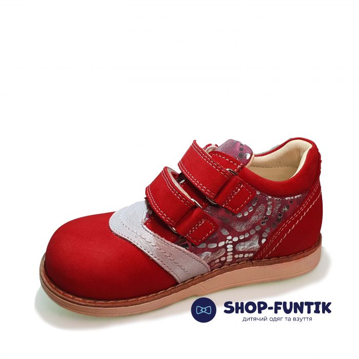 Ботинки Dr.Mymi красные с серебристыми вставками К320