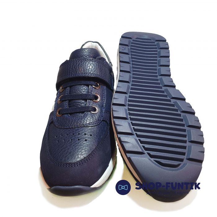 Кроссовки Tunel темно-синие с белой полосой 106