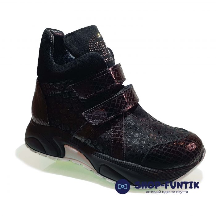 Ботинки Tomini темно-коричневые со змеиным принтом 58.1