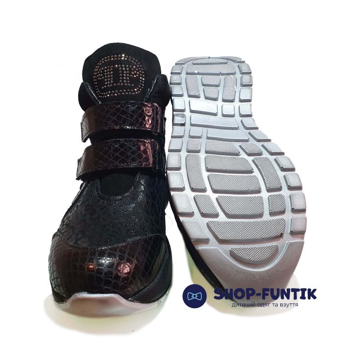 Ботинки Tomini темно-коричневые со змеиным принтом 58.1