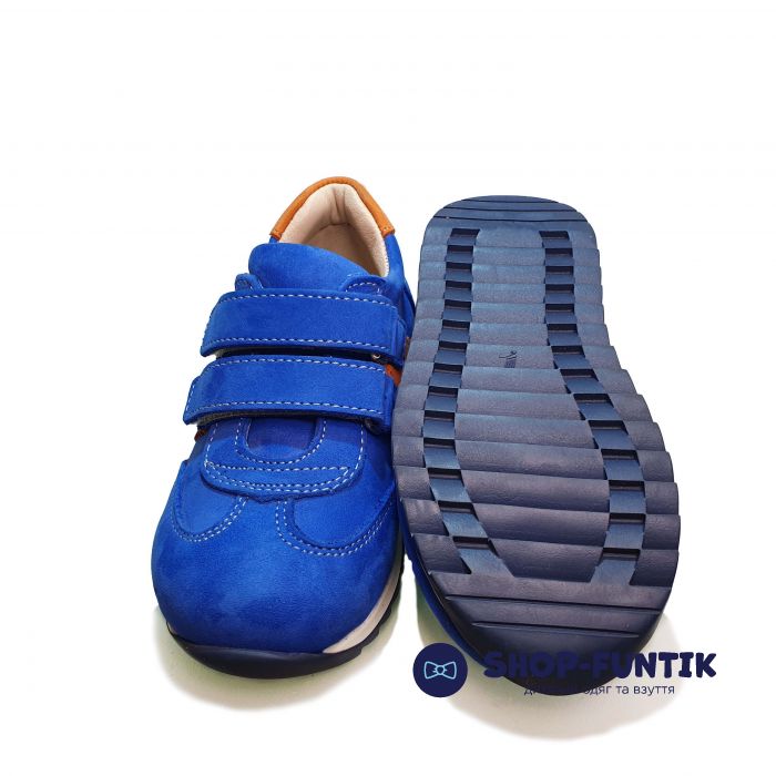 Кроссовки Dr. Mymi  электрик с желтыми полосками 4КР