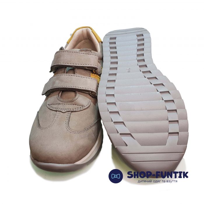 Кроссовки Dr. Mymi хаки с желтыми полосками 5КР