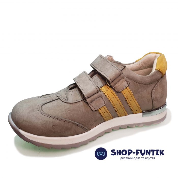 Кроссовки Dr. Mymi хаки с желтыми полосками 5КР