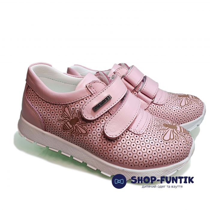 Кроссовки Minimen розовые украшены пчелками 09-6734