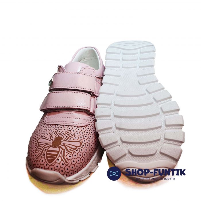 Кроссовки Minimen розовые украшены пчелками 09-6734