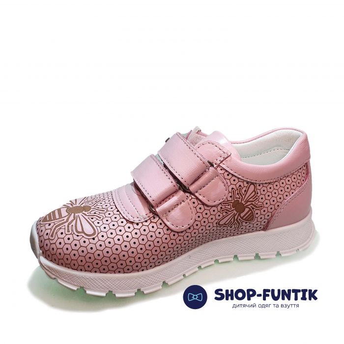 Кроссовки Minimen розовые украшены пчелками 09-6734