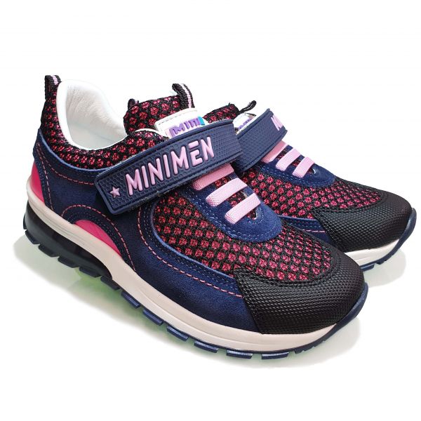 Кроссовки Minimen сине-розовые с радужными фонариками