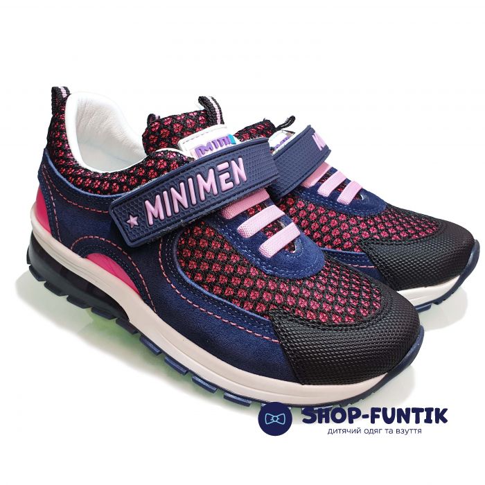 Кроссовки Minimen сине-розовые с радужными фонариками