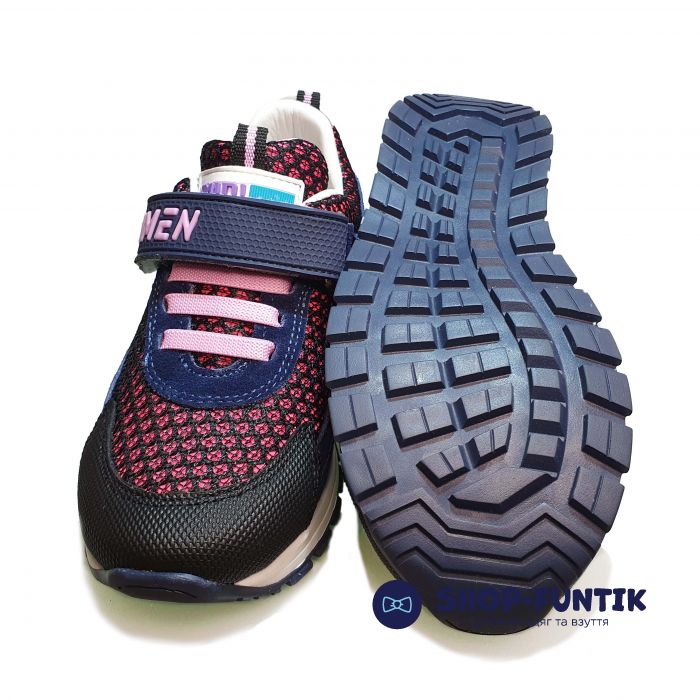 Кроссовки Minimen сине-розовые с радужными фонариками