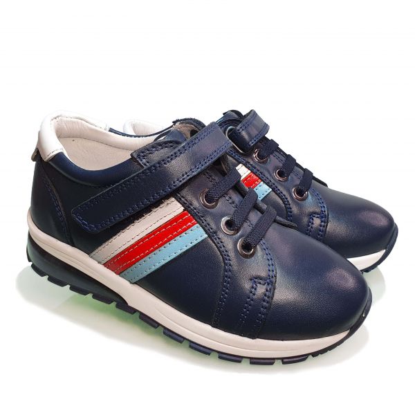 Кроссовки Tunel темно-синие с цветными вставками 1767-40-2
