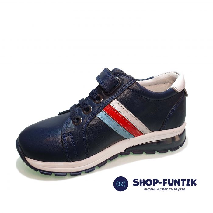Кроссовки Tunel темно-синие с цветными вставками 1767-40-2