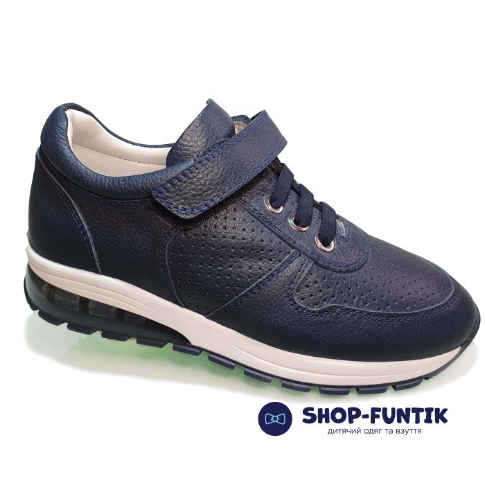 Кроссовки Tunel темно-синие с перфорацией 1855-3