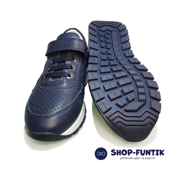 Кроссовки Tunel темно-синие с перфорацией 1855-3