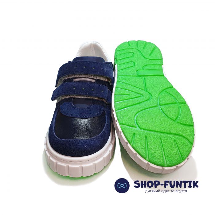 Кроссовки Minimen темно-синие замшевые на  липучках 1642-13-20А-04