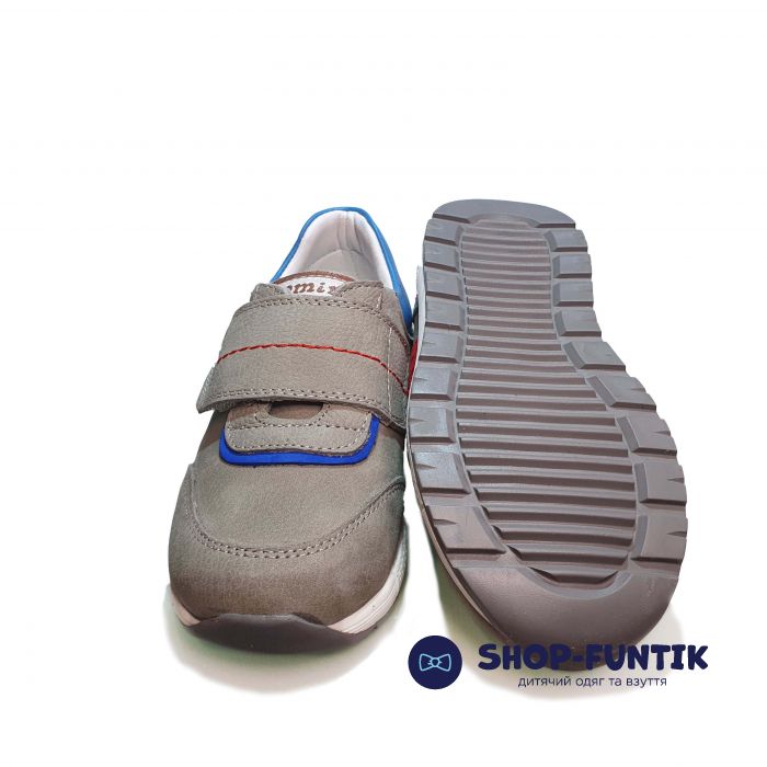 Кроссовки Tomini серые на широкой липучке1902