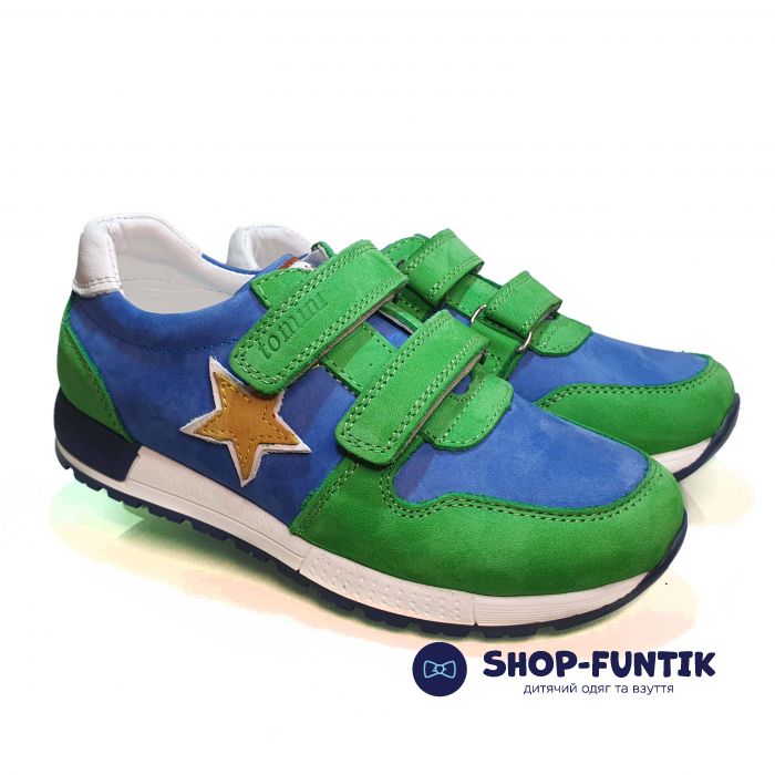 Кроссовки Tomini  сине-зеленые 1403,2