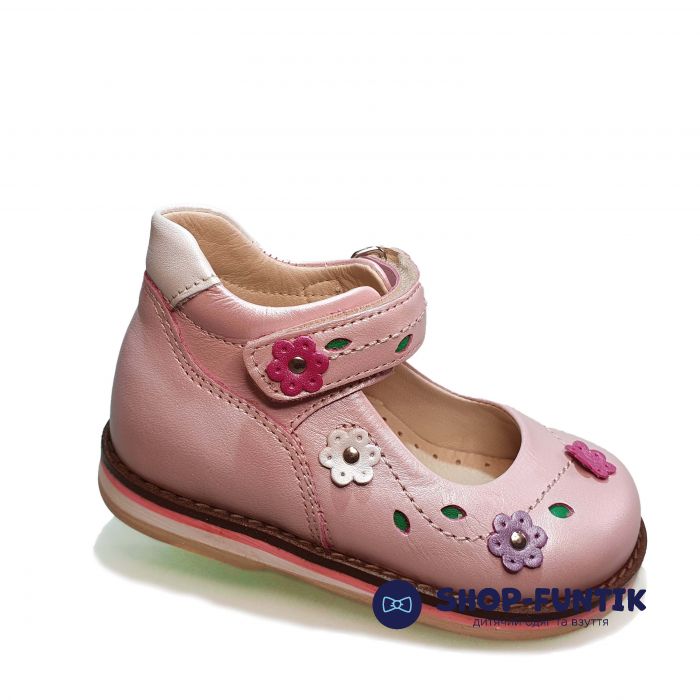 Туфли Dr. Mymi  розовые с застежкой липучка 2ТТ250119