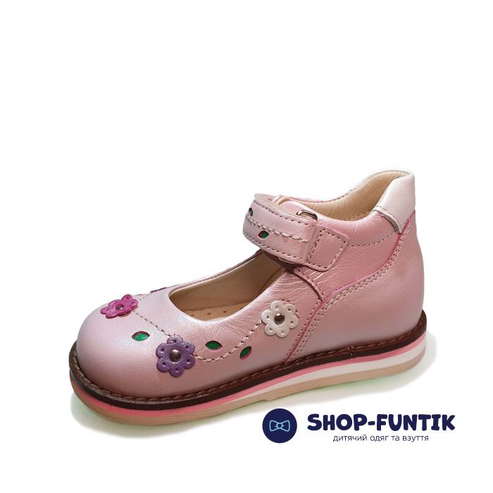 Туфли Dr. Mymi  розовые с застежкой липучка 2ТТ250119