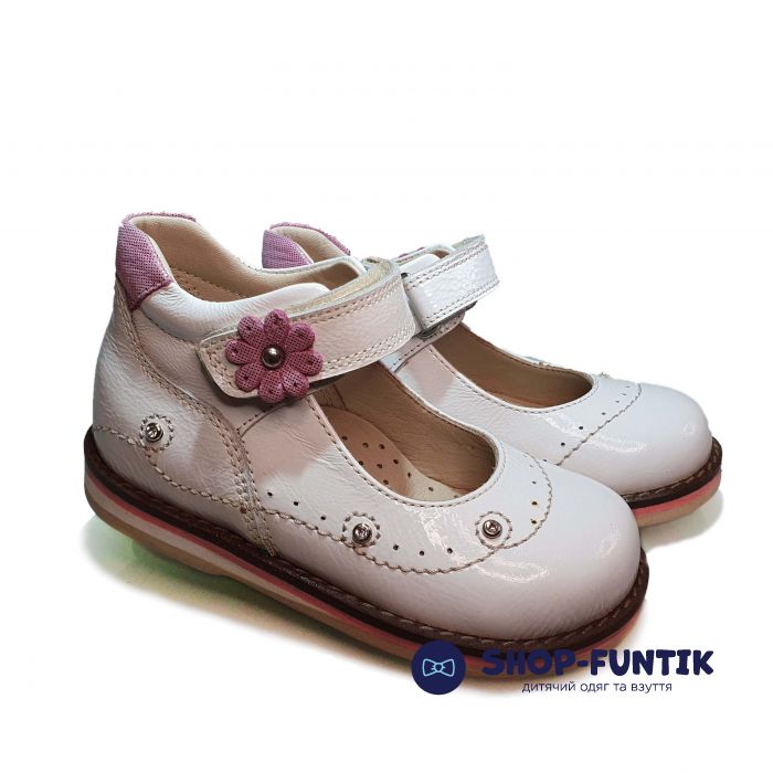 Туфли Dr. Mymi белые с застежкой липучка 1ТТ250119