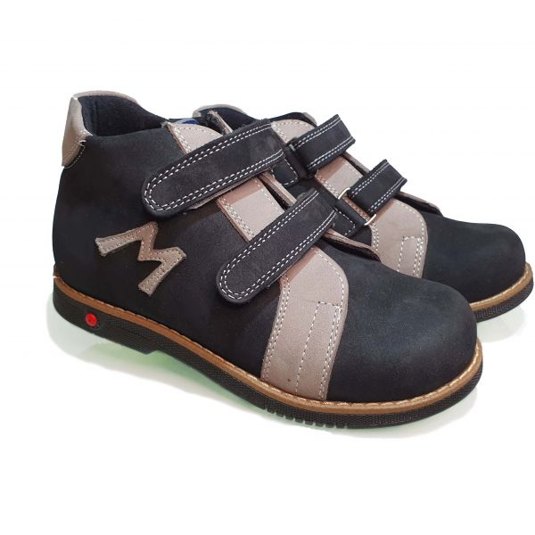 Ботинки Minimen черные с серыми вставками СМ21-43