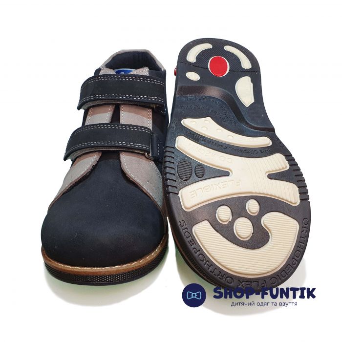 Ботинки Minimen черные с серыми вставками СМ21-43