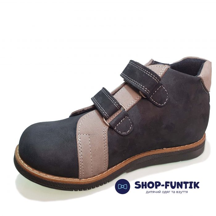 Ботинки Minimen черные с серыми вставками СМ21-43