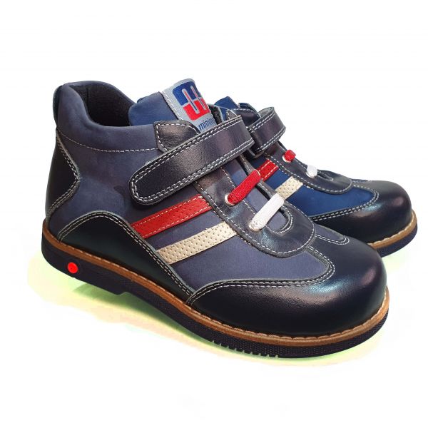 Ботинки Minimen темно-синие с цветными вставками СМ10-43