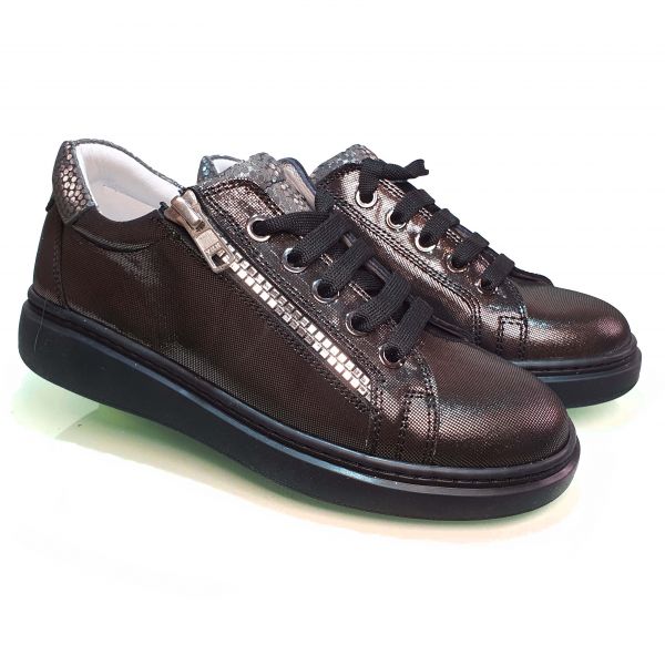 Туфли Tunel коричневые с боковыми молниями 1918