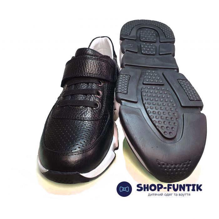 Кроссовки  Tunel черные с декоративной шнуровкой 3100