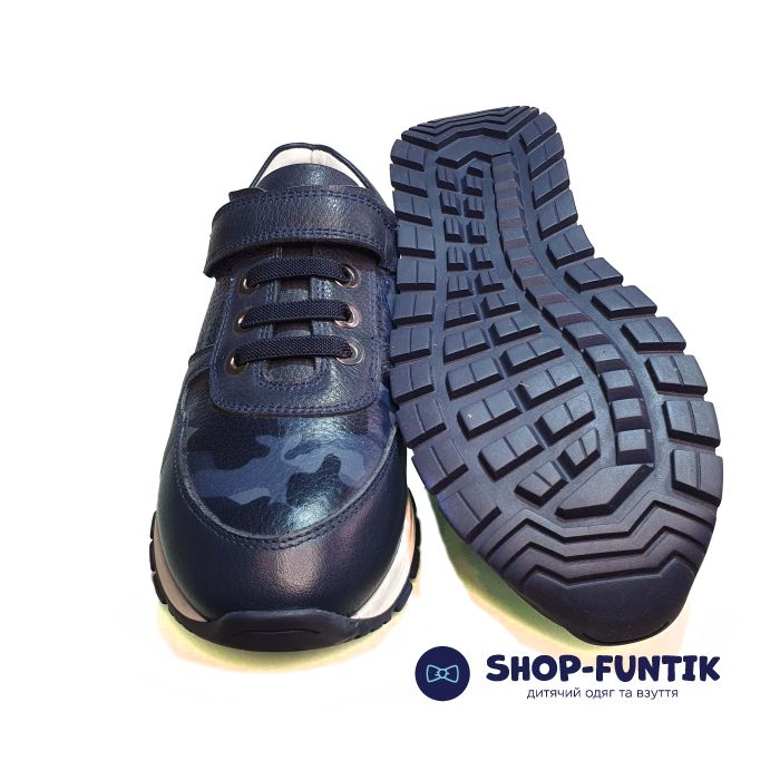 Кроссовки Tunel темно-синие с камуфляжным принтом  1855