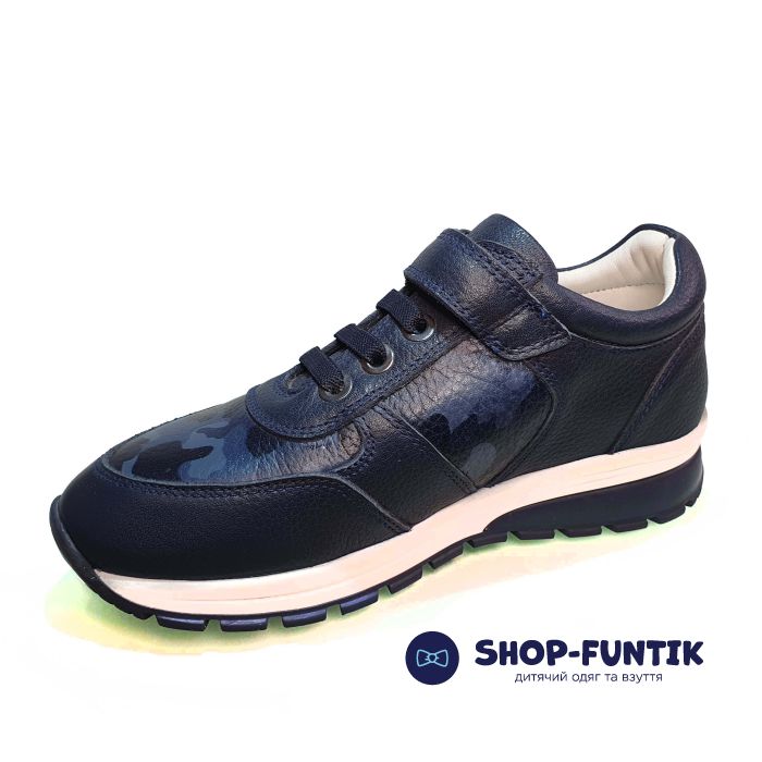 Кроссовки Tunel темно-синие с камуфляжным принтом  1855