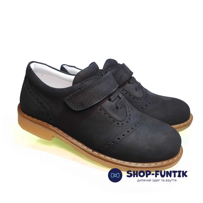 Туфли Tunel черные на липучке 1773