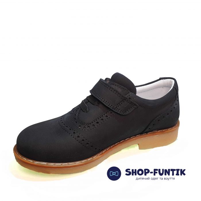 Туфли Tunel черные на липучке 1773