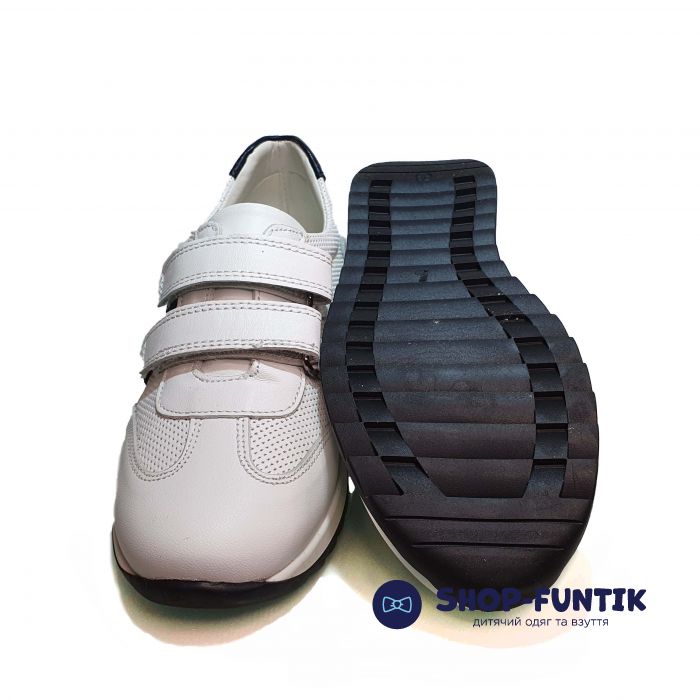 Кроссовки Polipeys белые с черными полосками 2801203