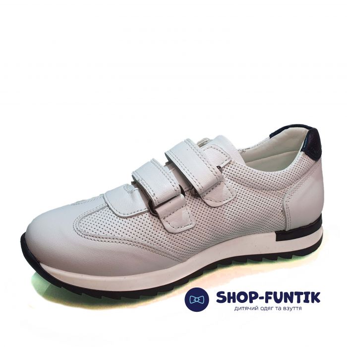 Кроссовки Polipeys белые с черными полосками 2801203