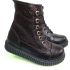 Ботинки Panda черные с декоративной шнуровкой 012