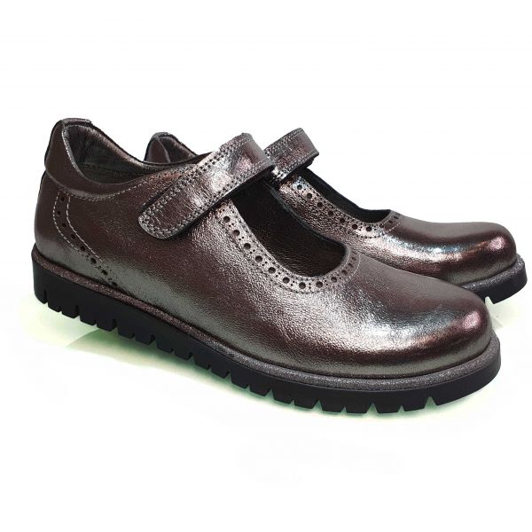 Туфли Panda темно-серые на липучке 1950