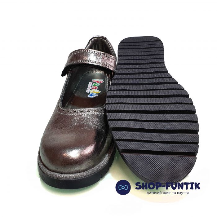 Туфли Panda темно-серые на липучке 1950