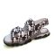 Сандалии  Panda черно-белые открытые  011