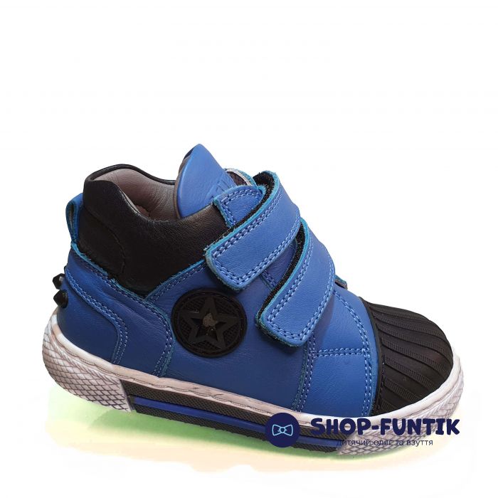 Кроссовки Tiflani светло-синие с черными вставками 18BА