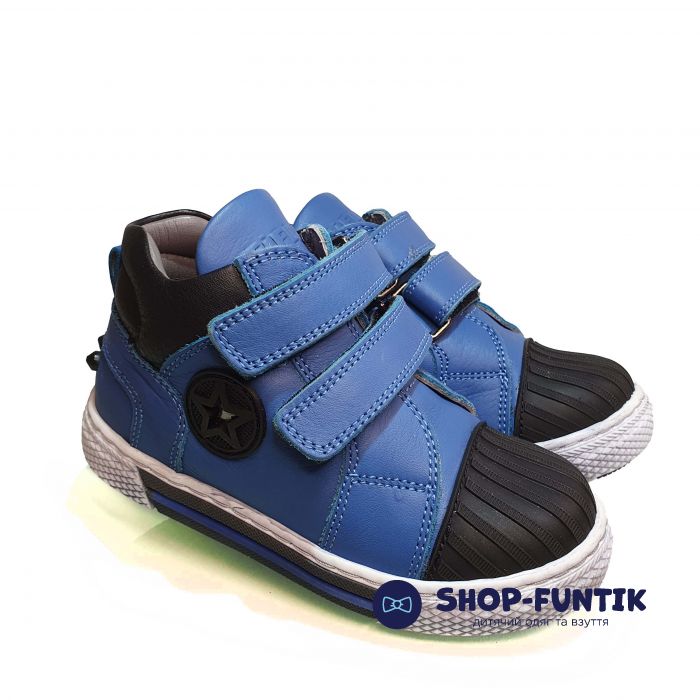 Кроссовки Tiflani светло-синие с черными вставками 18BА