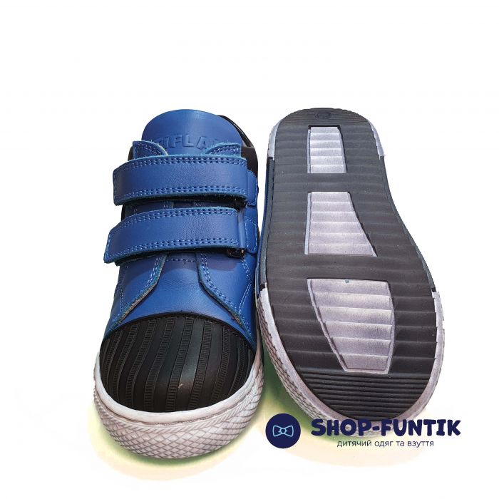 Кроссовки Tiflani светло-синие с черными вставками 18BА