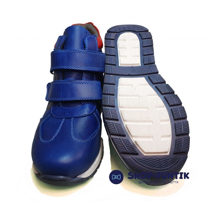 Ботинки Polipey голубые с декоративной молнией 77901