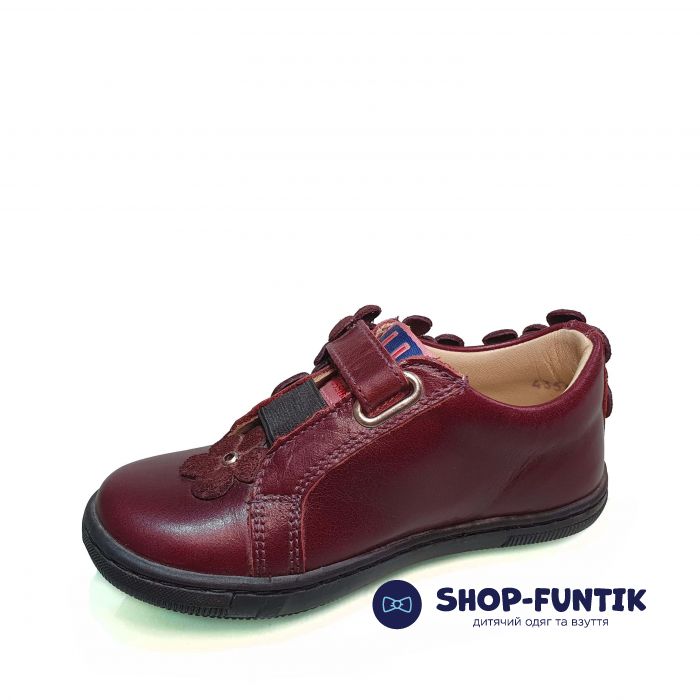 Кроссовки Minimen бордовые с цветочками 4356