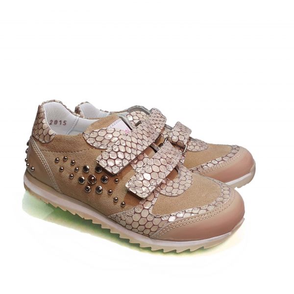 Кроссовки Minimen беживые украшенные камнями 1150