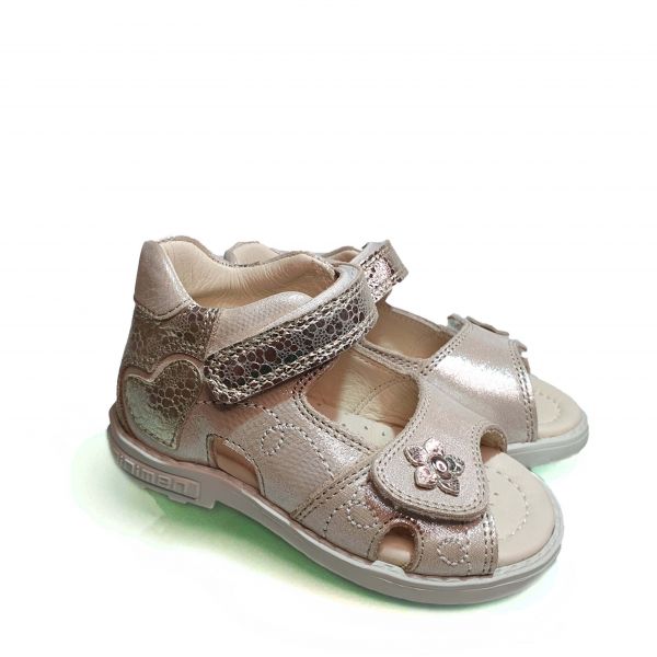 Сандалии Minimen бежывые с сердечком 1173