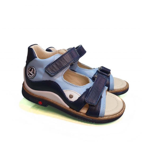 Сандалии Minimen синие с бело-голубыми вставками ВВ01