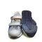 Кроссовки Tomini серые с синими полосками открытые 3007