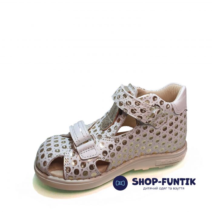 Сандалии Minimen белые с золотистым притом 1176